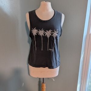 Billabong Charcoal Palm Tree Tank Top